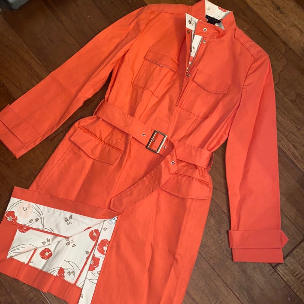 NWT The Limited Coral Rain Coat S